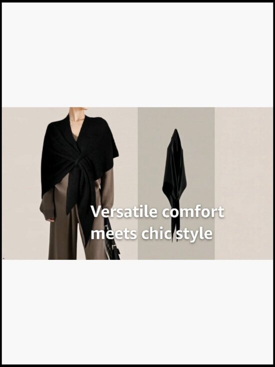 Triangle Scarf Knitting Pattern - Leelee Knits Elegant Knit Triangle Shawl Wrap Tie Knot Design Lightweight Polyester Scarf